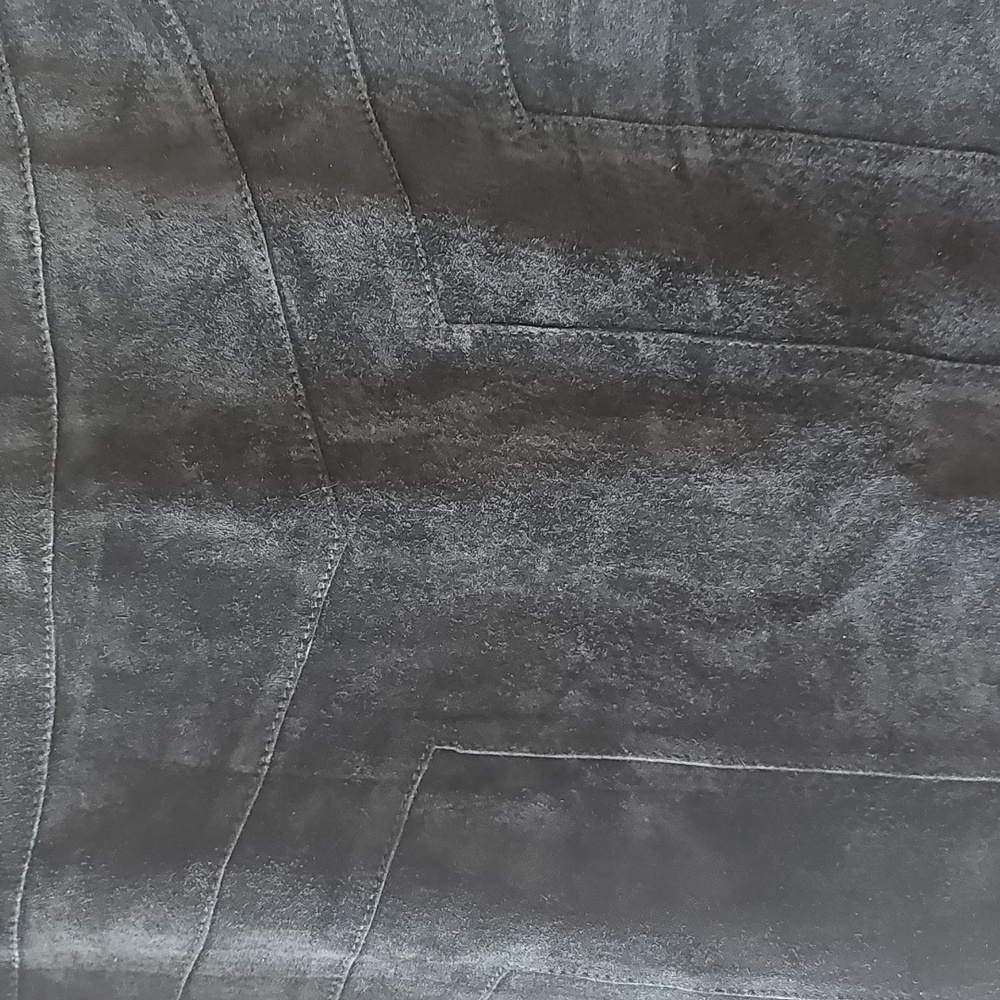 Alfani Black Suede Leather Skirt 10P - Picture 2 of 6